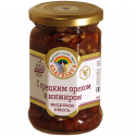organic honey mixed «blagodat» with walnut and figs  - product's photo