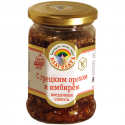 organic honey mixed «blagodat» with walnut and ginger  - product's photo